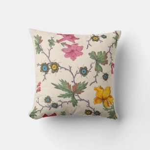 Almofada Design de têxteis florais coloridos