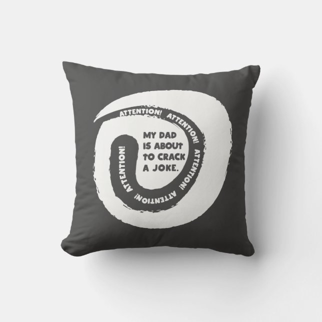 Almofada Design de texto bonito Meu Pai está prestes a queb (Frente)