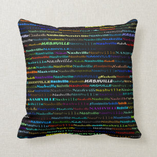 Almofada Design de texto de Nashville mim travesseiro