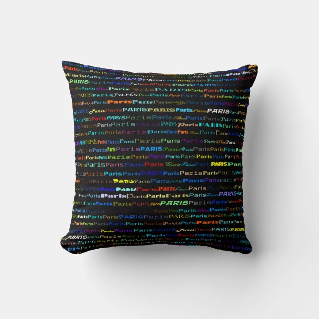 Almofada Design de texto I de Paris (Frente)