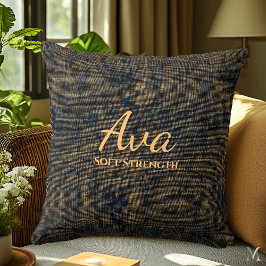 Almofada Design de Textura de Linho Minimalista em Tons Mar