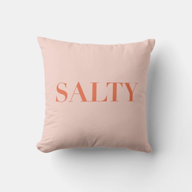 Almofada DESIGN de Tipografia Sarcástica SALTY em Vermelho  (Frente)