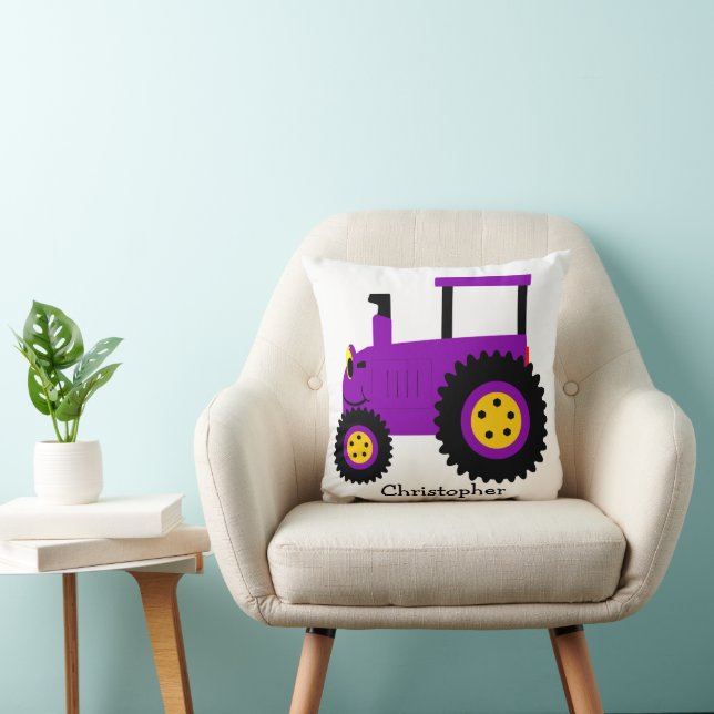 Almofada Design de Trator Roxo Personalizado (Cadeira)