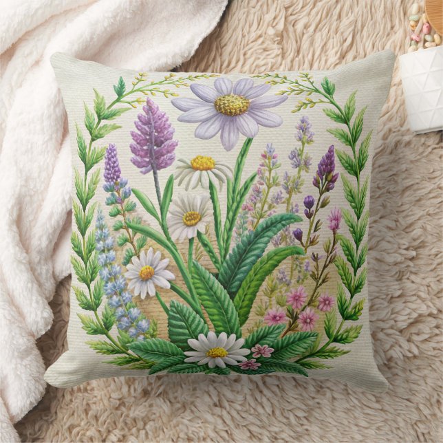 Almofada Design de Travesseiro de Bordados do Jardim primav (Cobertor)