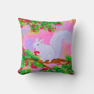 Almofada Design de travesseiro de esquilo branco