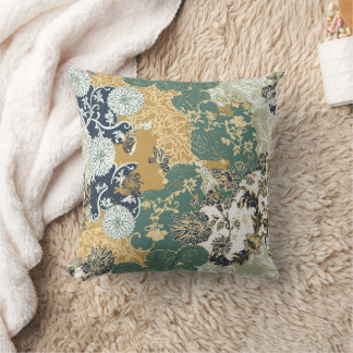 Almofada Design de Vintage, Padrão Floral Vitoriano Etônico