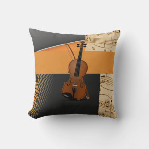 Almofada Design de violino abstrato musical