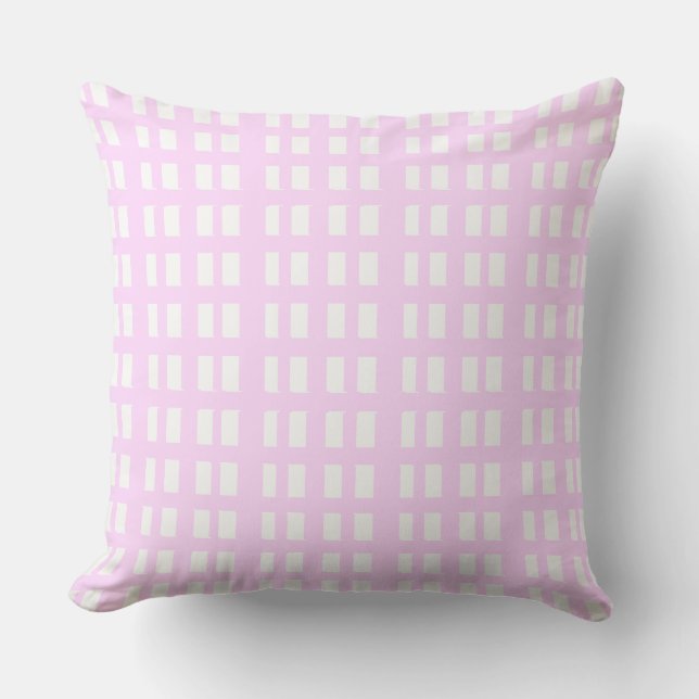 Almofada Design de Xadrez rosa suave MVB (Frente)