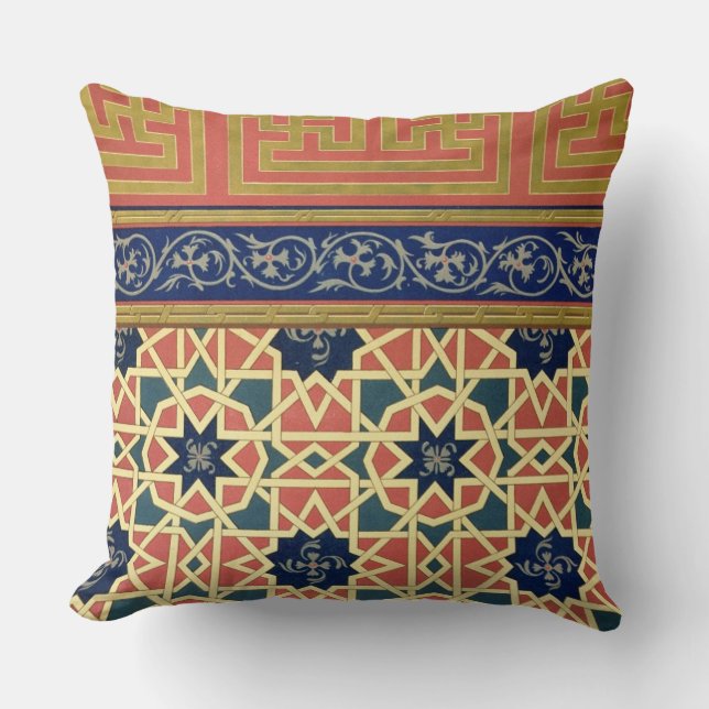 Almofada Design decorativo árabe (litho da cor) (Frente)