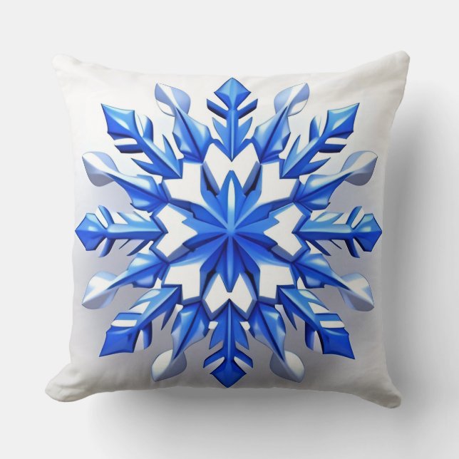 Almofada Design Detalhado do Snowflake (Frente)