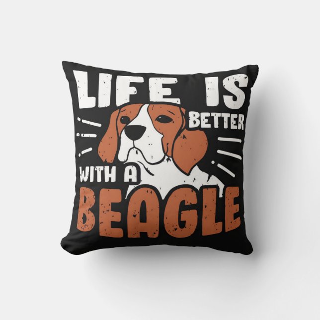 Almofada Design do Cachorro do Beagle (Frente)