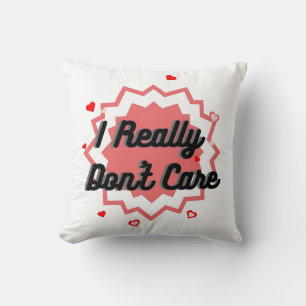 Almofada Design do logotipo vermelho brilhante Eu realmente