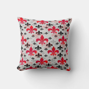 Almofada Design do padrão de superfície do Red Fleur De Lis
