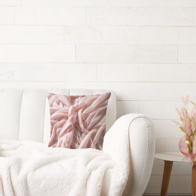 Almofada Design do Torção do Tecido da Seda Rosa (Sofá)