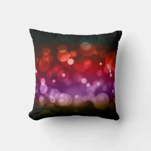 Almofada Design dos círculos vermelho, roxo e castanho