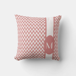 Almofada Design elegante cor-de-rosa de Chevron com