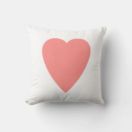 Almofada Design em forma de coração pastel branco e rosa