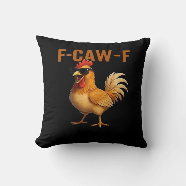Almofada Design Estético Clássico do Frango F-Caw-F (Frente)