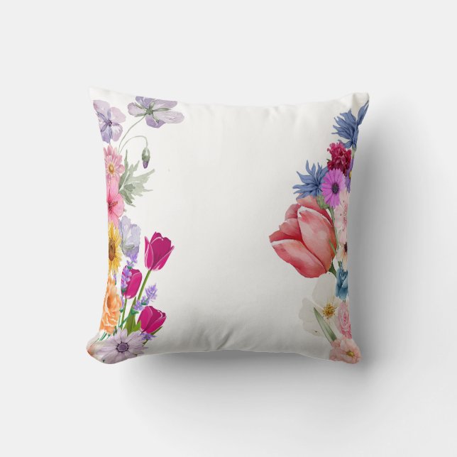Almofada Design estético floral - Flor (Frente)