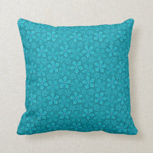 Almofada Design floral azul esverdeado