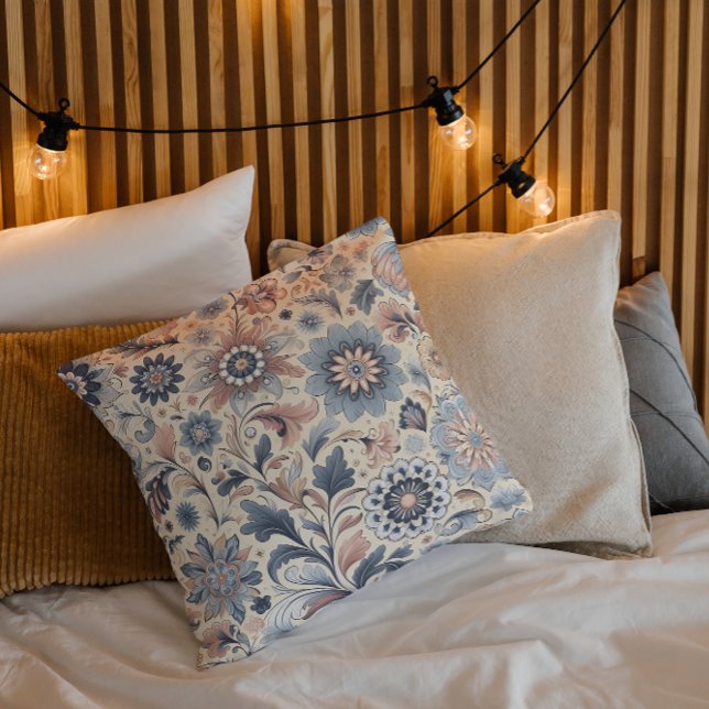 Almofada Design Floral Boêmio – Estilo Boho Vibrante (Criador carregado)