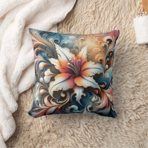 Almofada Design Floral Colorida Com Lily