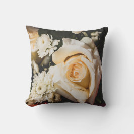 Almofada Design Floral Flor de Rosa Branca