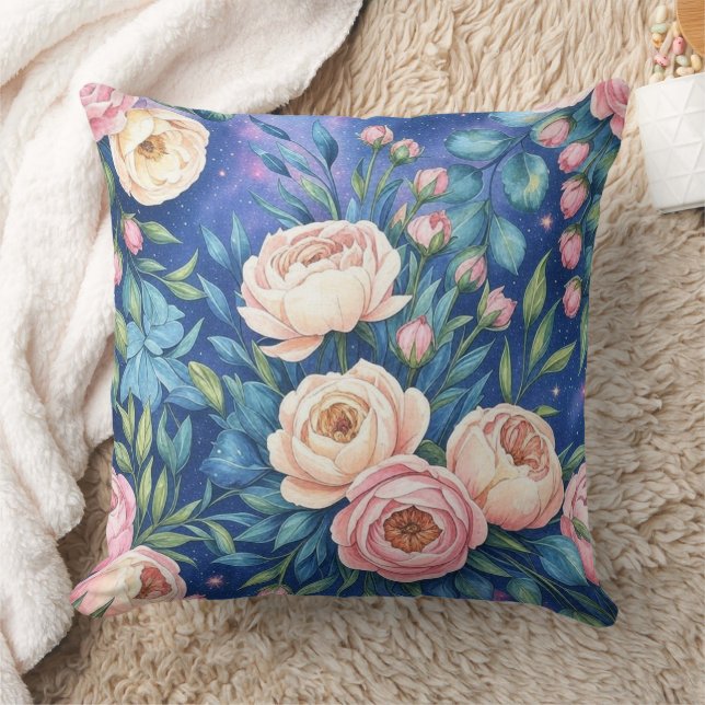 Almofada Design Floral Vibrante (Cobertor)