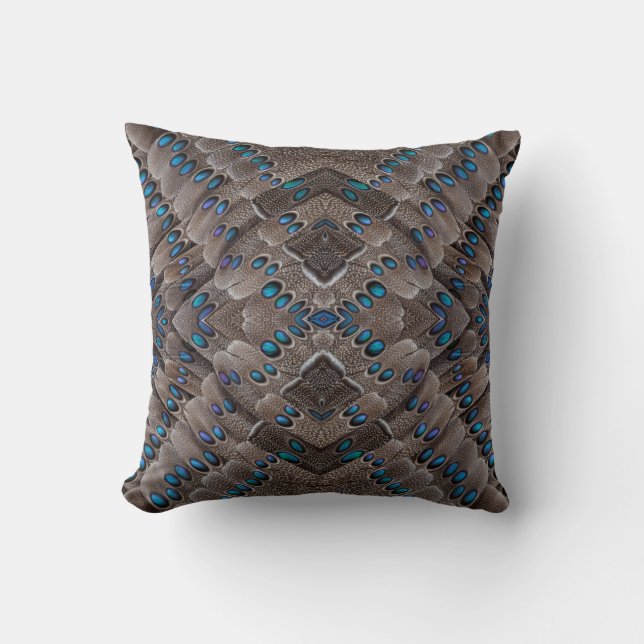 Almofada Design Fractal Pena de Faisão (Frente)