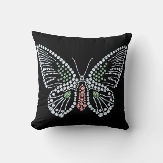 Almofada Design Gemstone Travesseiro borboleta (Frente)