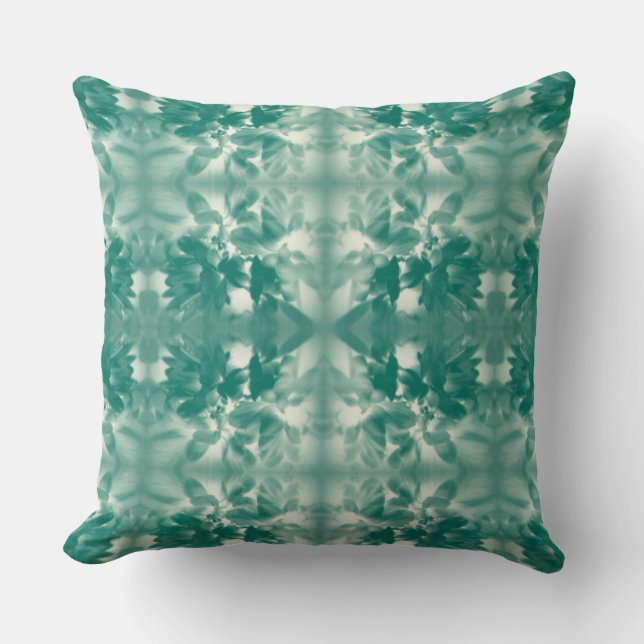 Almofada Design Geométrico Digital - Chrysanthemum - Aqua (Frente)