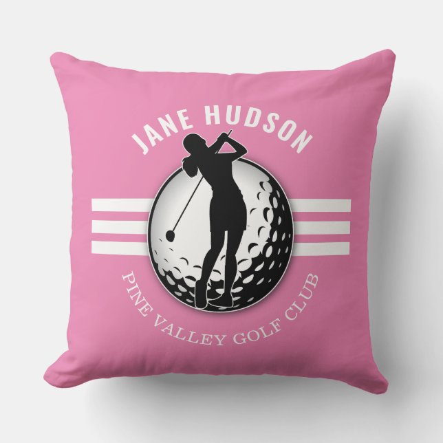 Almofada Design Golfer das Mulheres Elegantes (Frente)