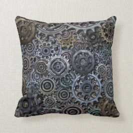 Almofada Design industrial da engrenagem do metal