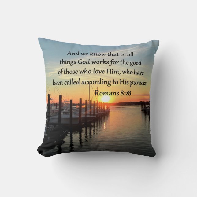 ALMOFADA DESIGN INSPIRANDO ROMANOS 8:28 (Frente)
