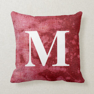 Almofada Design lavado #10 da sarja de Nimes com monograma