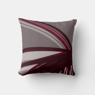 Almofada Design Linear Abstrato Artística da cinza da Bur
