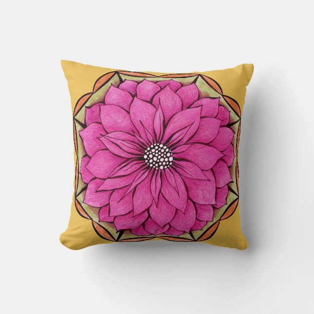 Almofada Design MAGENTA da POINSÉTIA (Frente)