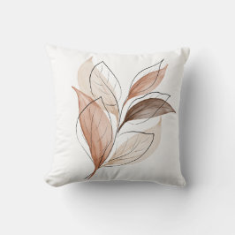 Almofada Design Minimalista em Aquarela Tons Terrosos