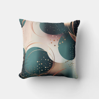 Almofada Design moderna abstrato cor-de-rosa e verde