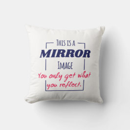 Almofada Design Motivacional de Mentalidade de Reflexo no E