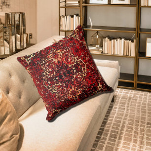 Almofada Design oriental do tapete na obscuridade -