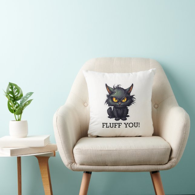 Almofada Design para gatos pretos bebê - Travesseiro decora (Cadeira)