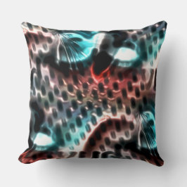 Almofada Design perfurado com gotas de tinta no vinho t