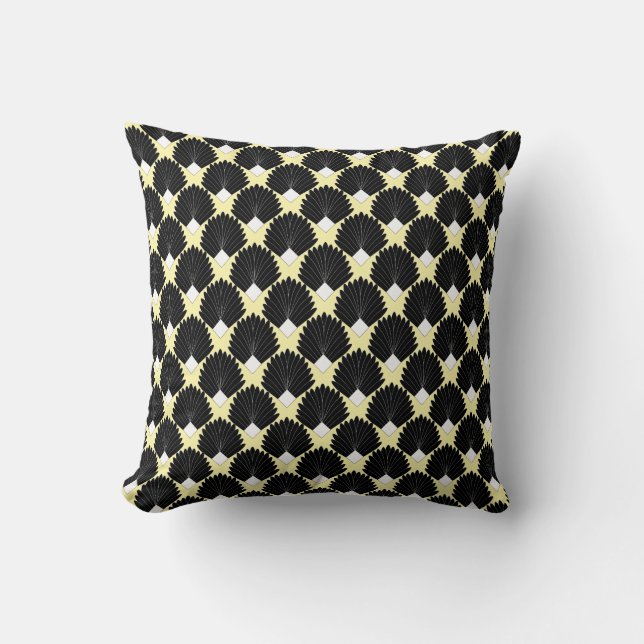 Almofada Design Preto Art Déco (Frente)