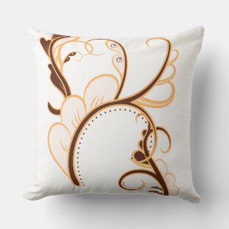 Almofada Design único de travesseiro com motivo de ramo cur