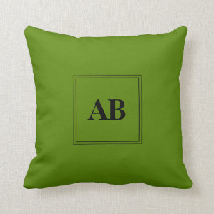 Almofada Design verde do monograma do abacate