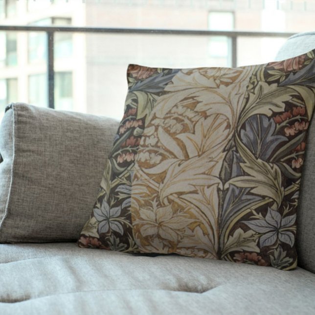 Almofada Design William Morris Bluebell Tapeçaria (Example of William Morris Bluebell pillow in a room)
