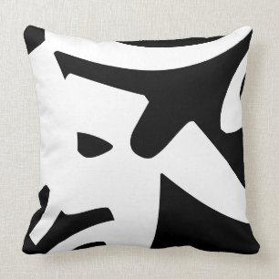 Almofada Designer de abstrato branco e preto