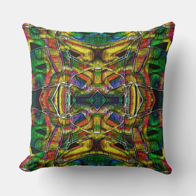 Almofada designs abstrato tribais, gravadas (Frente)