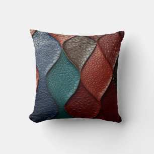 Almofada Designs artísticos de textura de couro